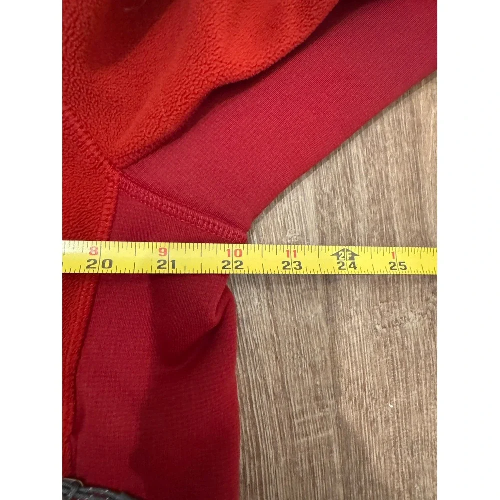 LL Bean Fleece Jacket Men's Large Red Full Zip‎ 3 Pockets Polartec